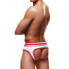 Prowler Underwear Bottomless Open Brief Prowler Blanc-Rouge